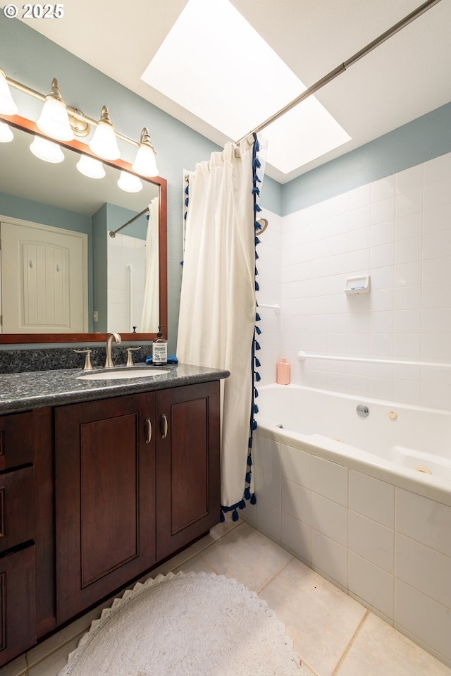 1919 SE 22nd Pl, Renton, WA 98055 - bathroom featuring tile patterned flooring, tiled shower / bath, and vanity