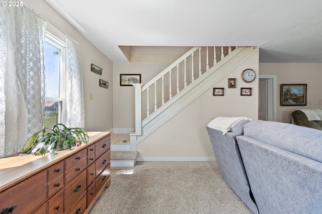 81052 Davisson Rd, Creswell, OR 97426 - stairway featuring baseboards and carpet