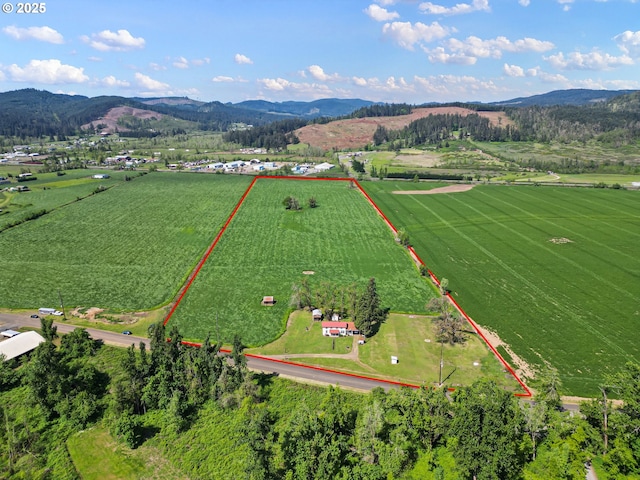 81052 Davisson Rd, Creswell, OR 97426 - birds eye view of property featuring a rural view and a mountain view