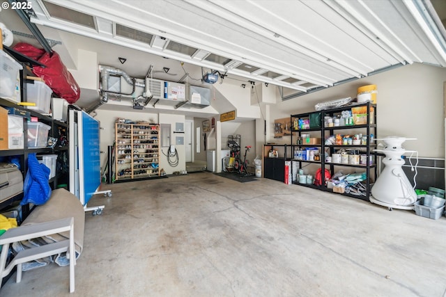 garage with electric panel