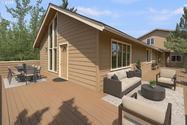 21224 Dove Ln, Bend, OR 97702 - deck with an outdoor hangout area and outdoor dining space