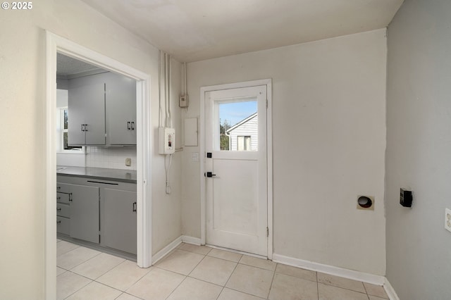 320 SE 106th Ave, Portland, OR 97216 - laundry room with light tile patterned flooring and hookup for an electric dryer