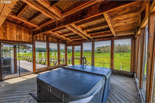77993 Point Adams Rd, Clatskanie, OR 97016 - sunroom with plenty of natural light and a rural view