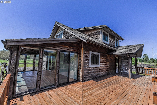 77993 Point Adams Rd, Clatskanie, OR 97016 - deck with a sunroom