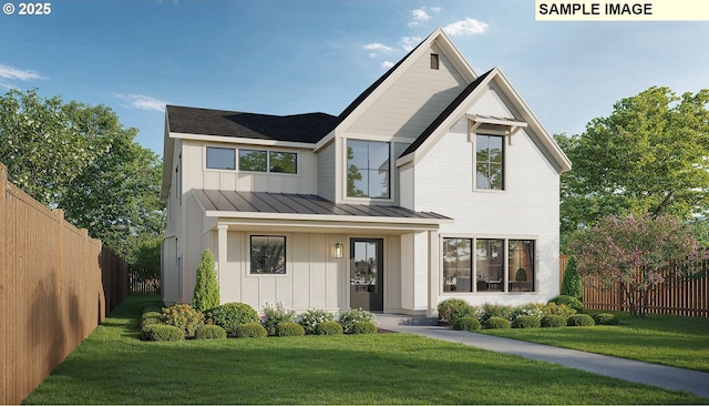 665 4th St, Lake Oswego, OR 97034 - modern inspired farmhouse with a standing seam roof, board and batten siding, and a metal roof