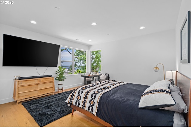 9316 NW Hardy Ave, Portland, OR 97231 - bedroom featuring light wood-style floors, recessed lighting, and baseboards