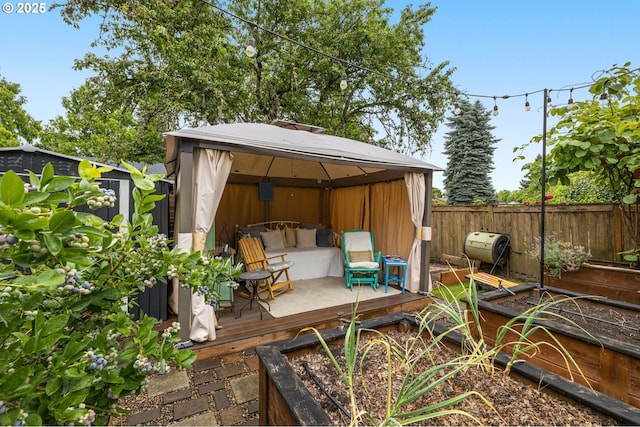 20060 SW Clarion St, Beaverton, OR 97003 - wooden deck featuring a gazebo and a fenced backyard
