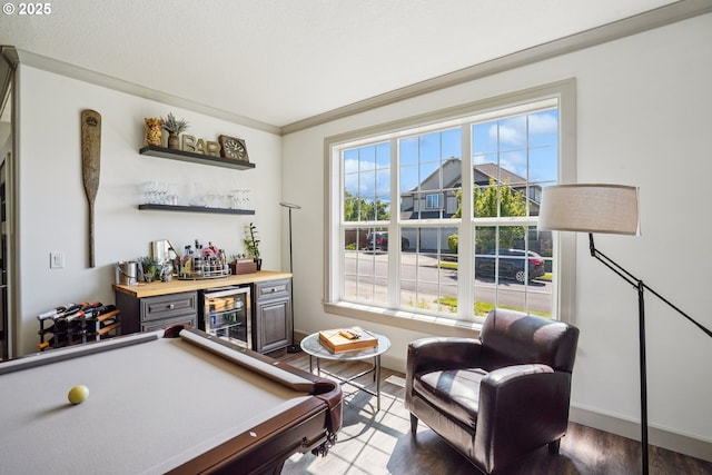 3753 NW Talamore Ter, Portland, OR 97229 - game room with a dry bar, wood finished floors, and billiards table