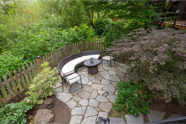view of patio / terrace featuring a fenced backyard