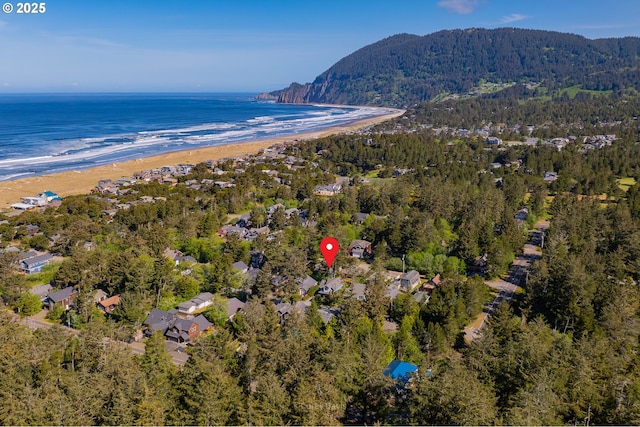 9180 Windward Ln, Manzanita, OR 97130 - aerial overview of property's location with a water and mountain view