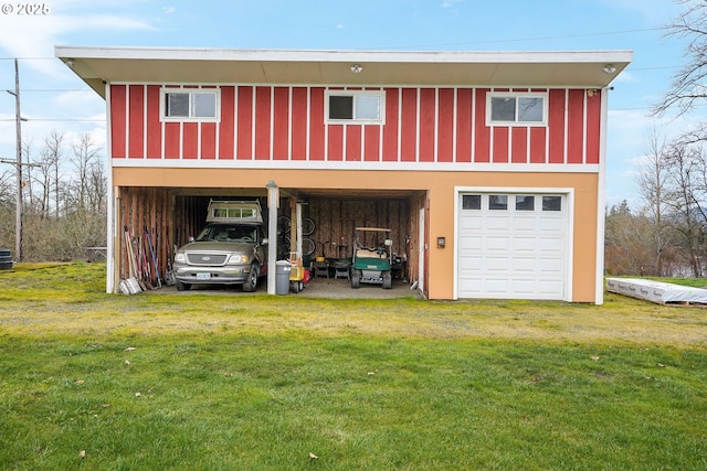 30596 Horseshoe Dr, Albany, OR 97321 - garage with driveway and a carport