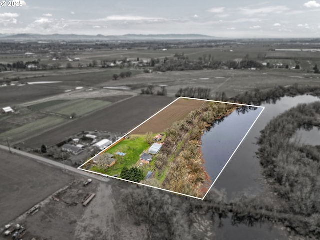 30596 Horseshoe Dr, Albany, OR 97321 - bird's eye view featuring a water view