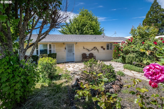 471 Hawthorne St, Sutherlin, OR 97479 - back of property featuring a shingled roof and a patio