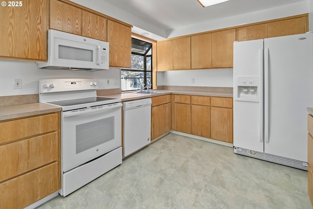 kitchen featuring white appliances