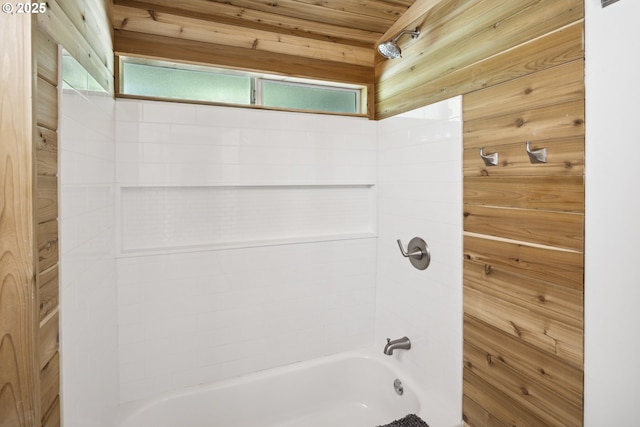 full bathroom with shower / washtub combination