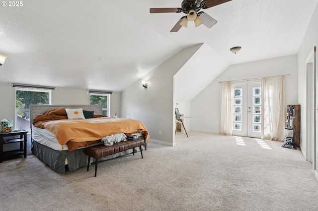 1612 12th St, Oregon City, OR 97045 - bedroom featuring carpet, lofted ceiling, and ceiling fan