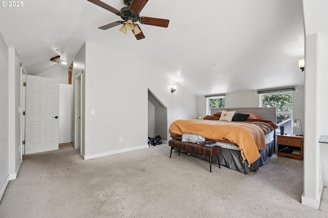 1612 12th St, Oregon City, OR 97045 - carpeted bedroom featuring vaulted ceiling and ceiling fan