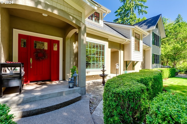 view of doorway to property