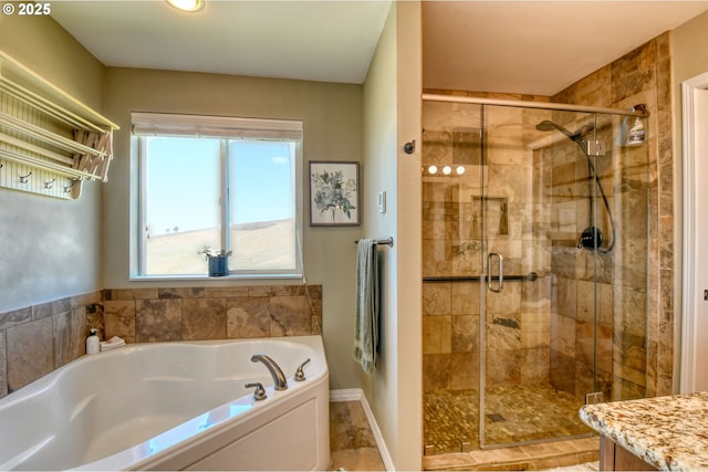 755 NW 23rd St, Pendleton, OR 97801 - bathroom with a garden tub, a stall shower, and vanity