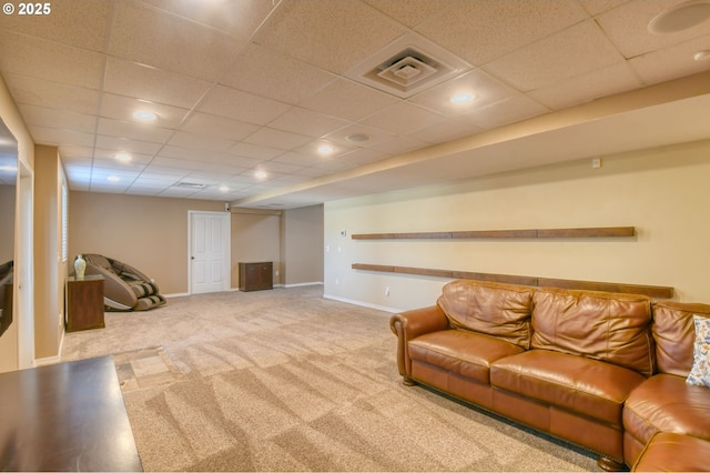 755 NW 23rd St, Pendleton, OR 97801 - living area with carpet floors and a paneled ceiling