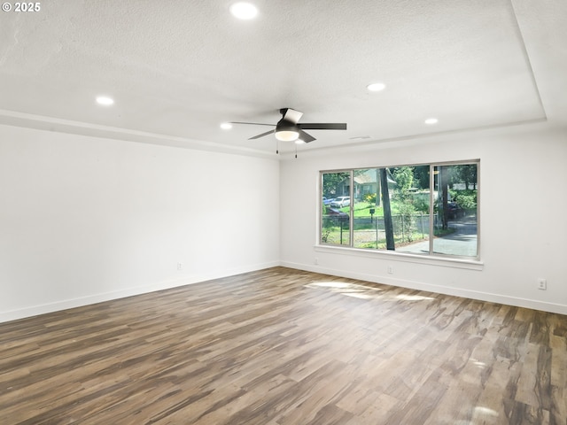 3241 SE 150th Ave, Portland, OR 97236 - unfurnished room with baseboards, recessed lighting, ceiling fan, and wood finished floors