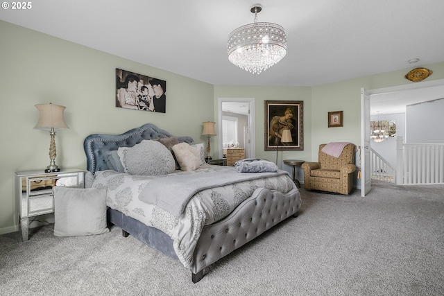 3801 NE 93rd St, Vancouver, WA 98665 - bedroom with carpet flooring and a notable chandelier