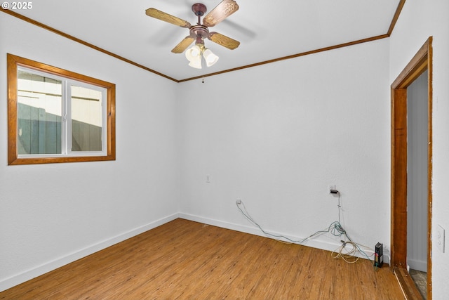 95116 Marcola Rd, Marcola, OR 97454 - spare room with baseboards, crown molding, and light wood finished floors