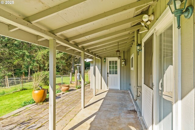 95116 Marcola Rd, Marcola, OR 97454 - view of patio / terrace with fence