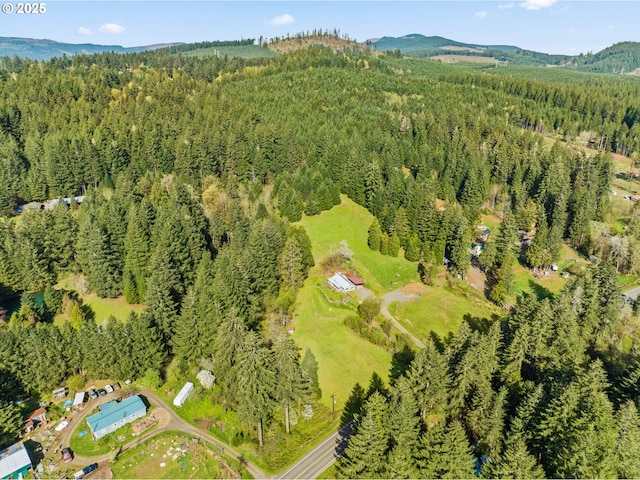 95116 Marcola Rd, Marcola, OR 97454 - aerial view with a forest view and a mountain view