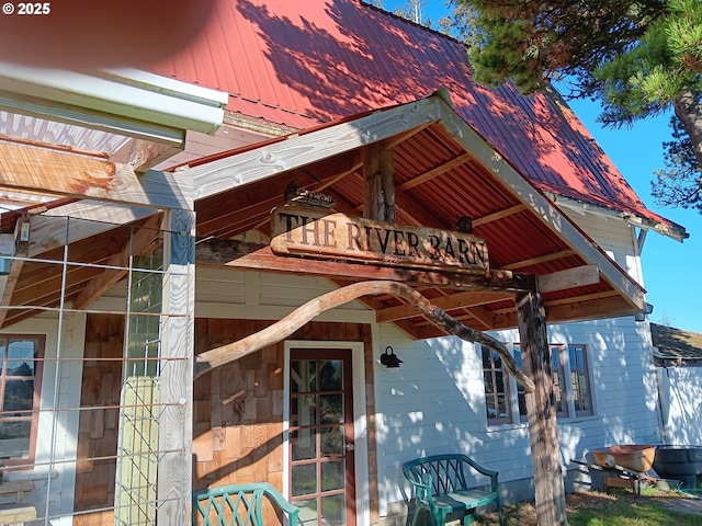 25 Fraser Rd, Tillamook, OR 97141 - view of side of property with a balcony and metal roof