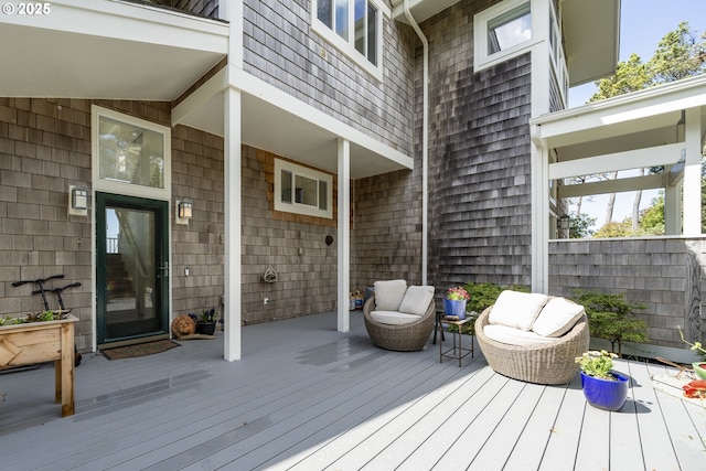 view of wooden deck