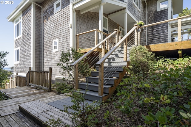 exterior space featuring stairs
