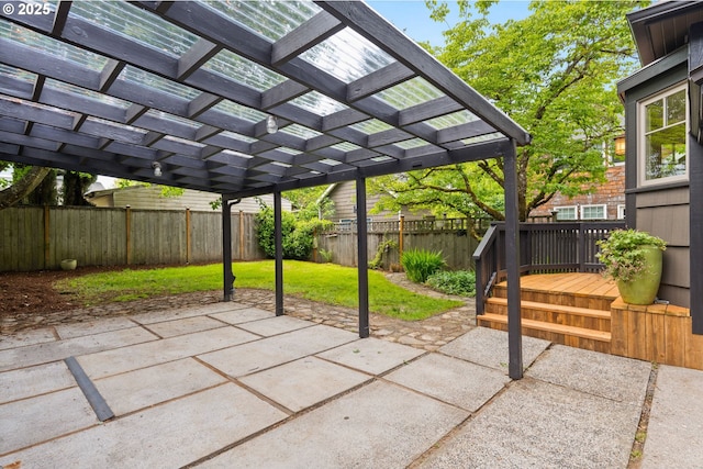 2815 NE 35th Ave, Portland, OR 97212 - view of patio featuring a wooden deck and a pergola