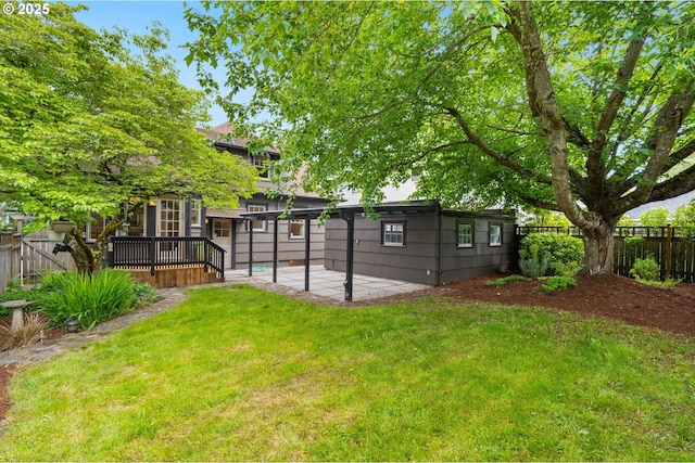 2815 NE 35th Ave, Portland, OR 97212 - view of yard featuring a patio and a wooden deck