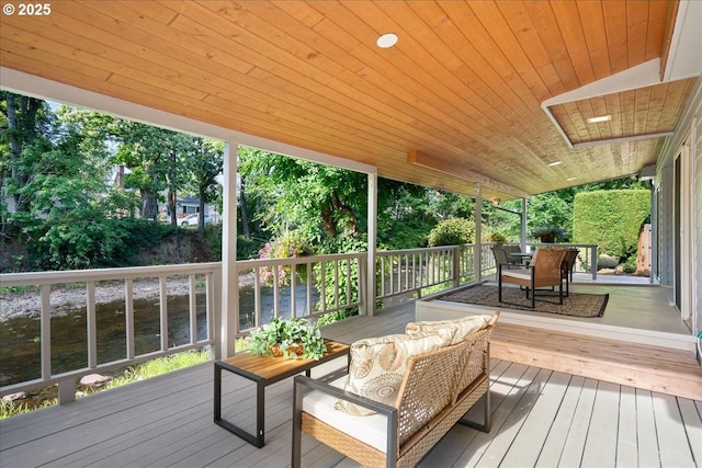 115 Willow St, Silverton, OR 97381 - wooden deck with outdoor dining space