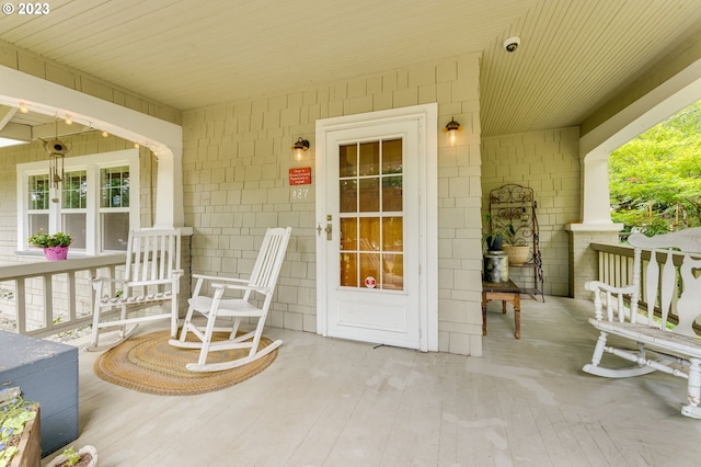 view of patio / terrace with a porch