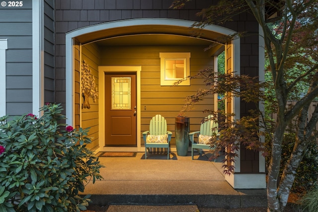 view of doorway to property