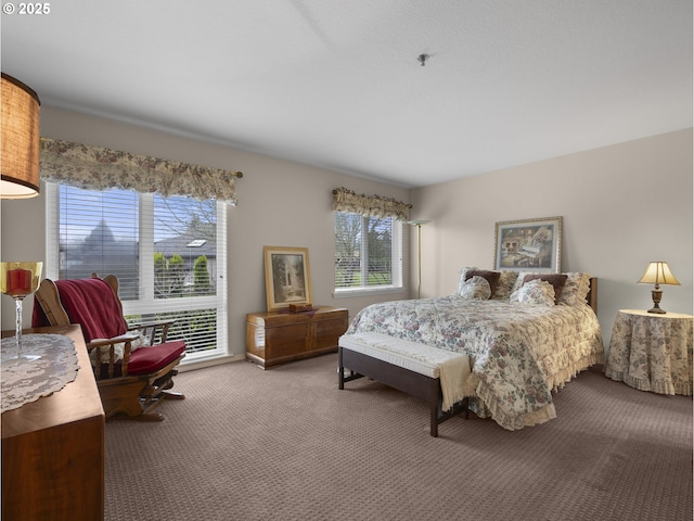 view of carpeted bedroom