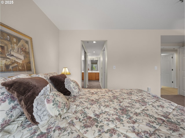 bedroom featuring connected bathroom