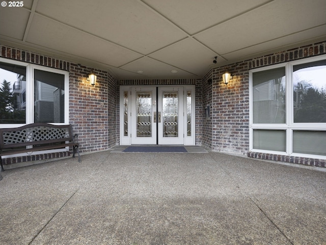 exterior space with french doors