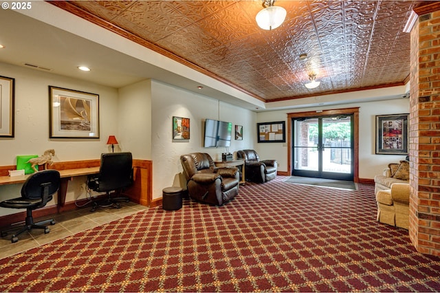 14019 NE 20th Ave Unit E44, Vancouver, WA 98686 - common area with crown molding, recessed lighting, and an ornate ceiling