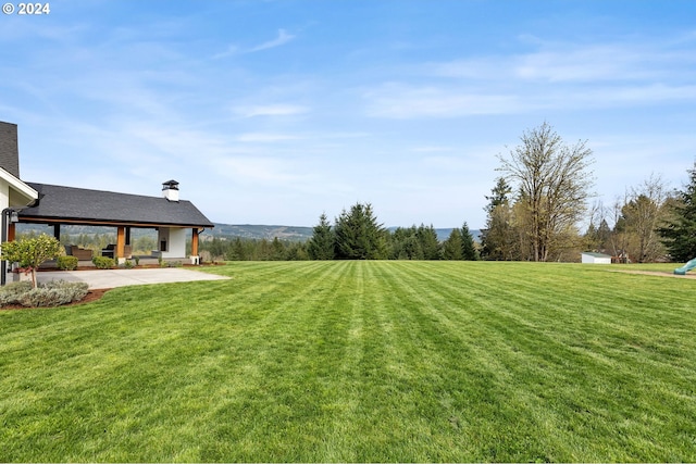 view of yard featuring a patio area