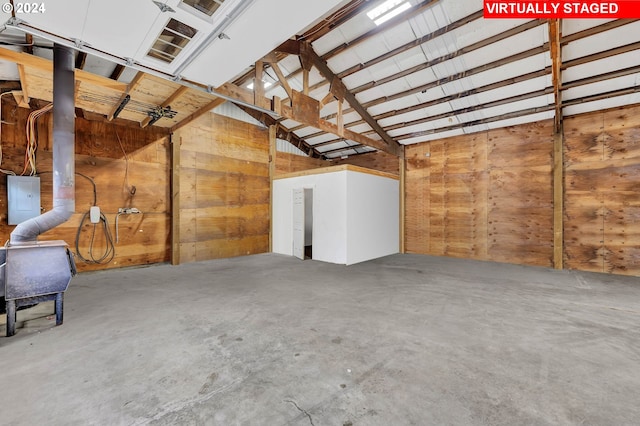 garage featuring electric panel