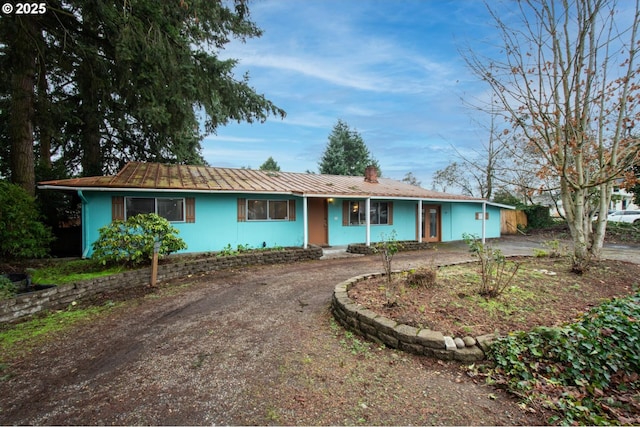 view of ranch-style home