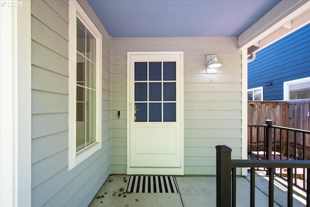 view of doorway to property