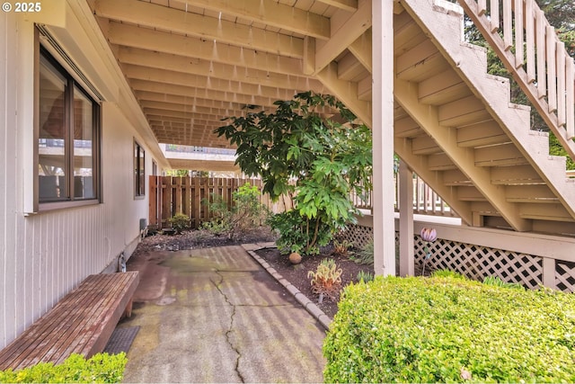 18005 SW Monte Verdi Blvd, Beaverton, OR 97007 - view of patio with stairway and fence