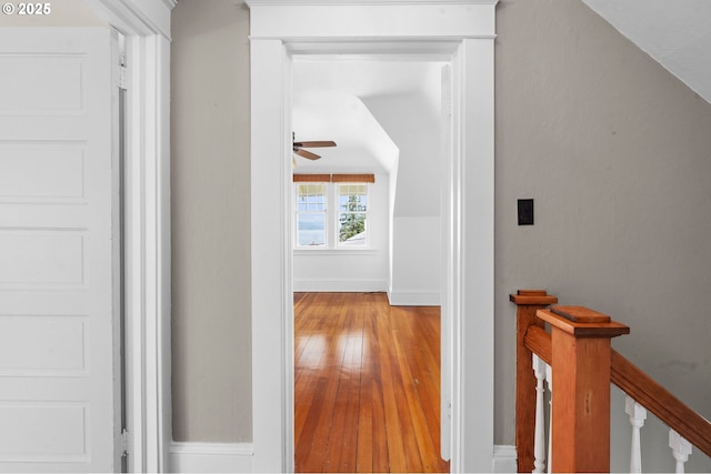 1219 Jerome Ave, Astoria, OR 97103 - hallway featuring wood finished floors and baseboards