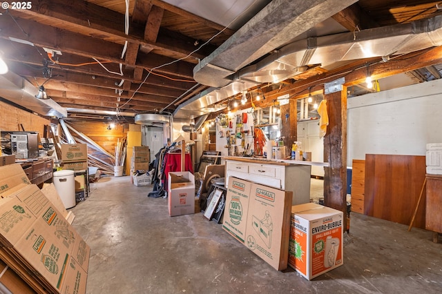 1219 Jerome Ave, Astoria, OR 97103 - unfinished below grade area with wooden walls
