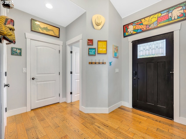 104 S Pl, Astoria, OR 97103 - entryway featuring light wood-style flooring and recessed lighting