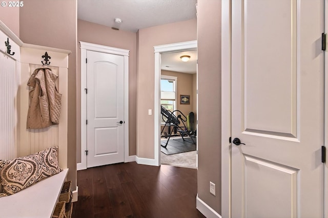 16215 NE 171st Ct, Brush Prairie, WA 98606 - mudroom with dark wood-style flooring and baseboards